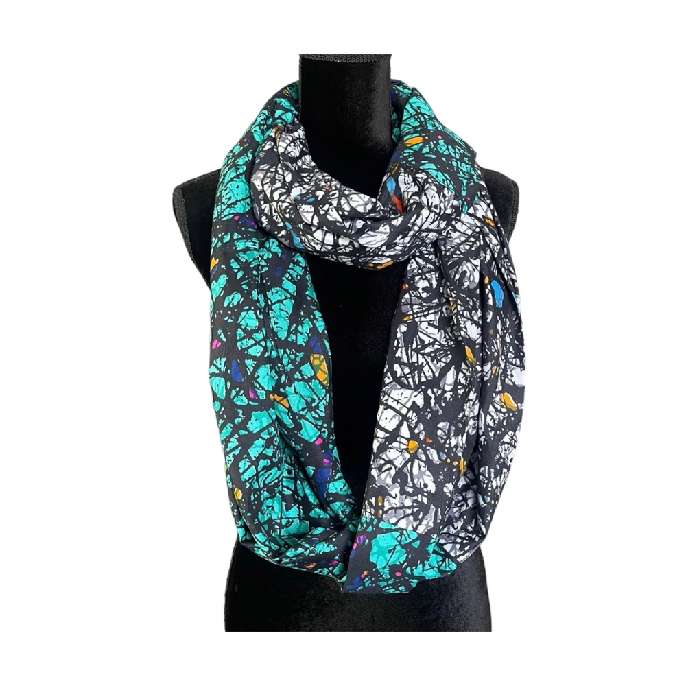 African Print Infinity Scarf and Head wrap